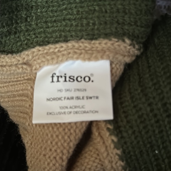 Frisco fair isle reindeer holiday dog sweater size medium - Picture 3 of 3